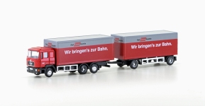 MiNis LC4608 - N - MAN F90 Koffer-Hängerzug Rail Cargo Austria